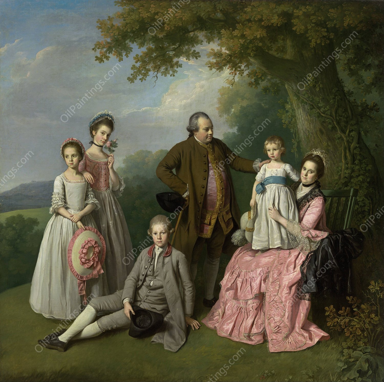 The Pybus family by Nathaniel Dance Holland - Hand-Painted Oil Painting Reproduction
