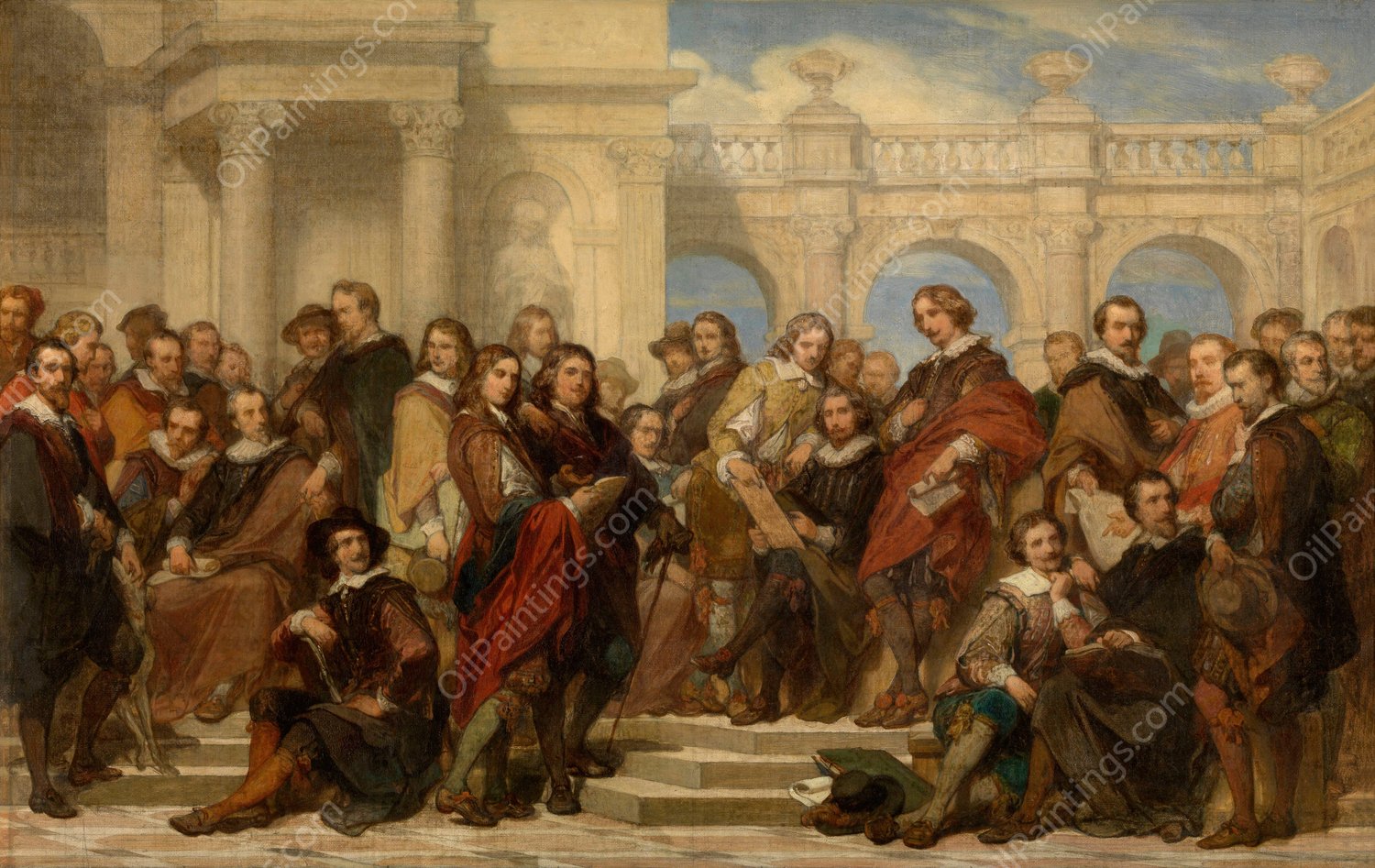 Painters and Etchers by Nicaise De Keyser - Hand-Painted Oil Painting Reproduction