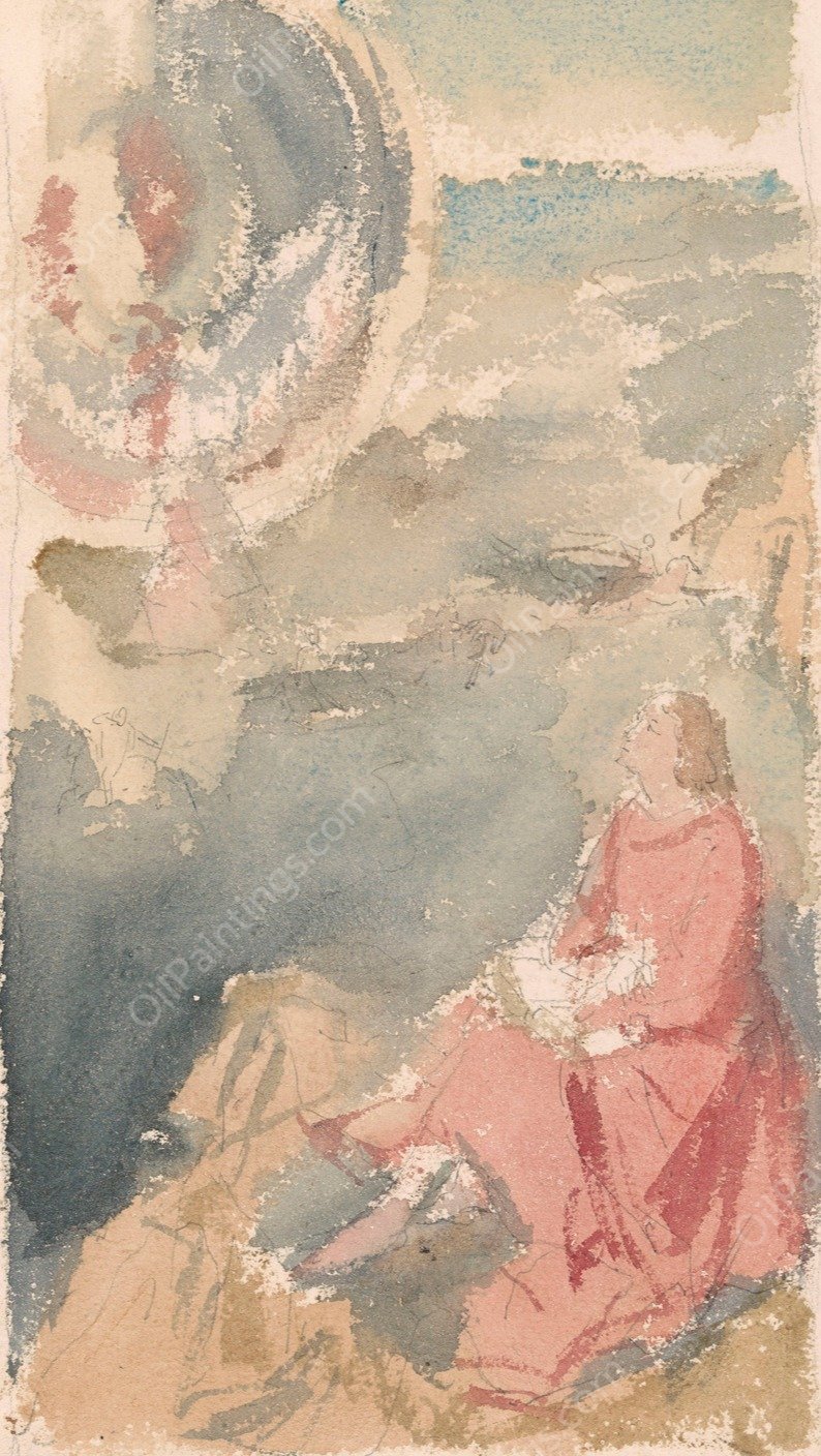 Saint John on Patmos by Nicaise De Keyser - Hand-Painted Oil Painting Reproduction