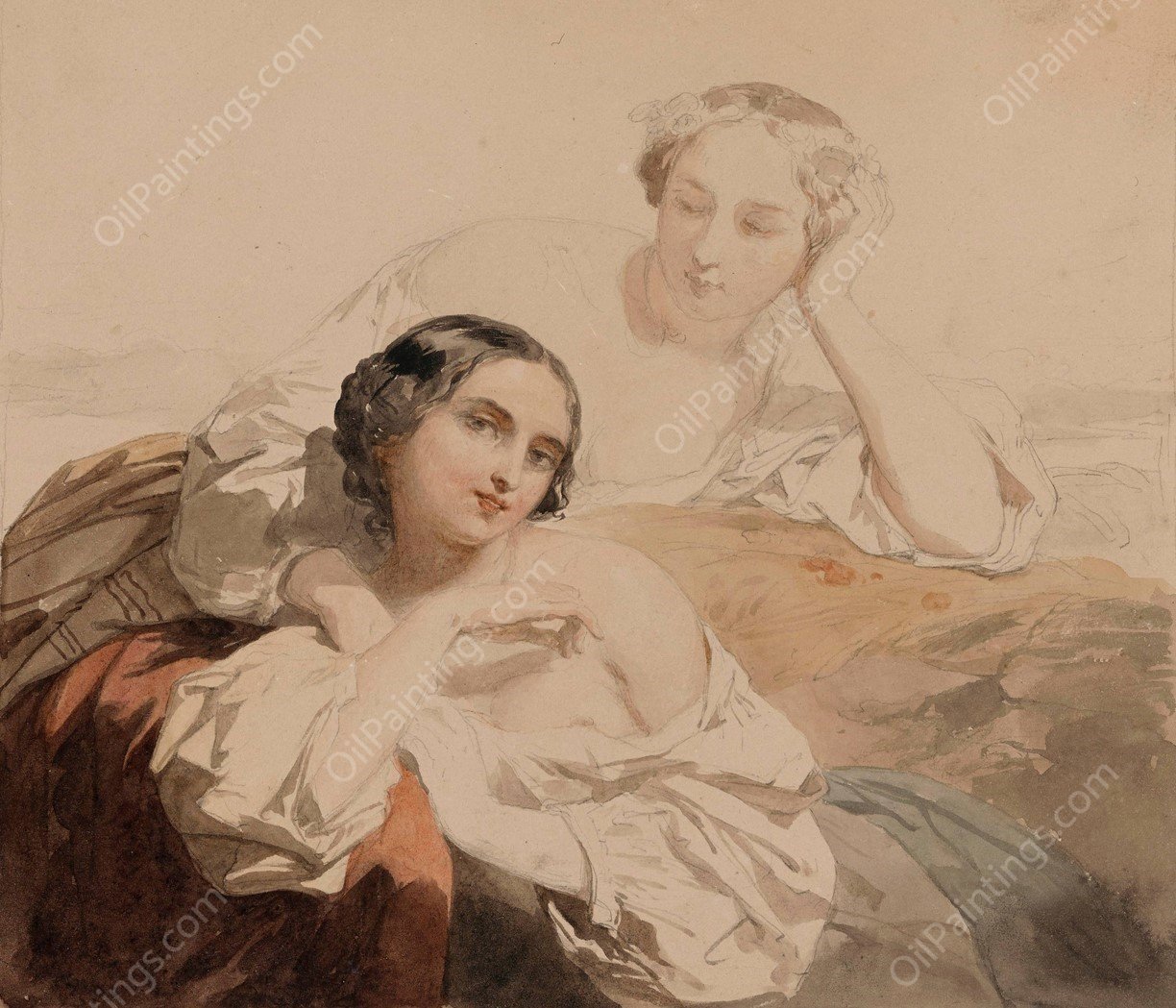 The Gleaners by Nicaise De Keyser - Hand-Painted Oil Painting Reproduction