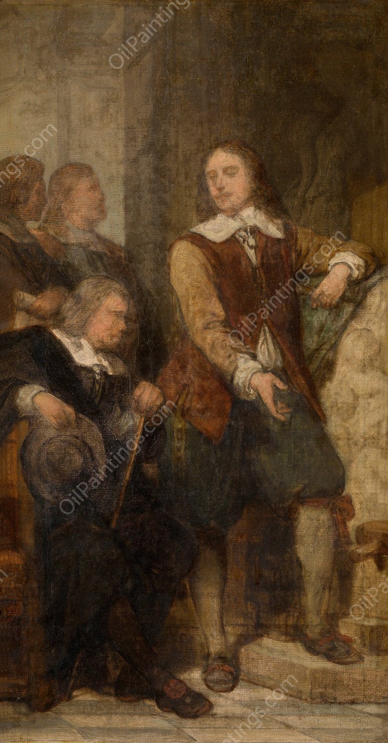 The Sculptor Artus Quellinus I in Amsterdam by Nicaise De Keyser - Hand-Painted Oil Painting Reproduction