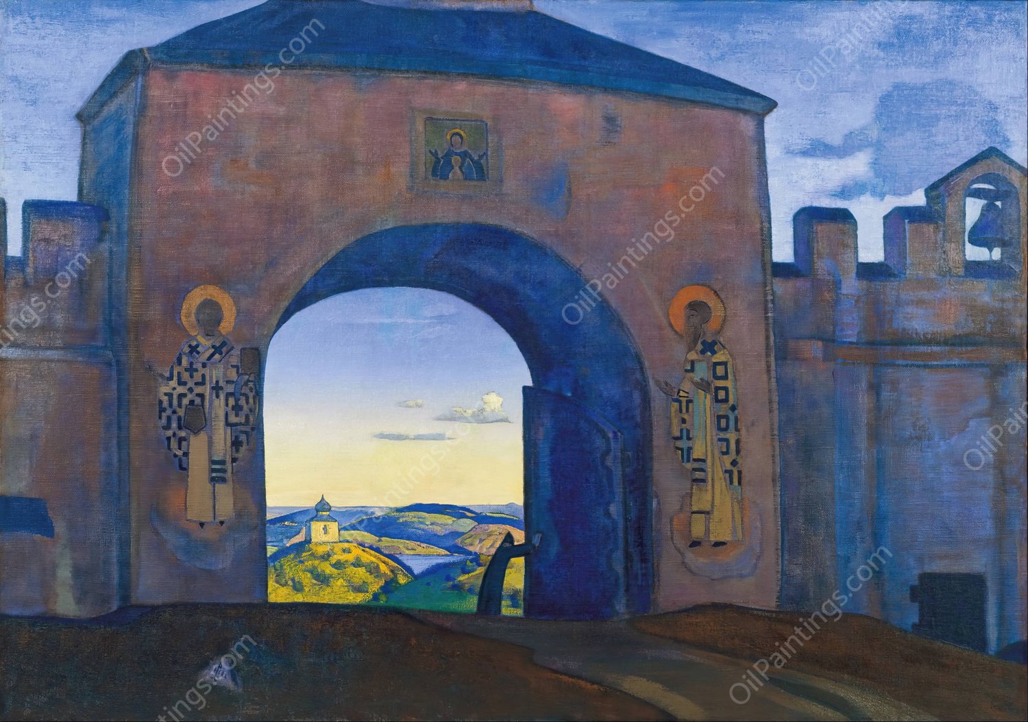 And We are Opening the Gates  by Nicholas Roerich - Hand-Painted Oil Painting Reproduction