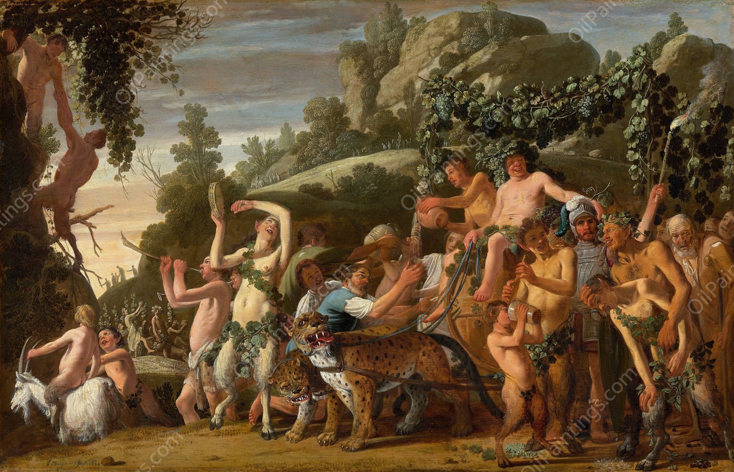 The Triumph of Bacchus  by Nicolaes Moeyaert - Hand-Painted Oil Painting Reproduction
