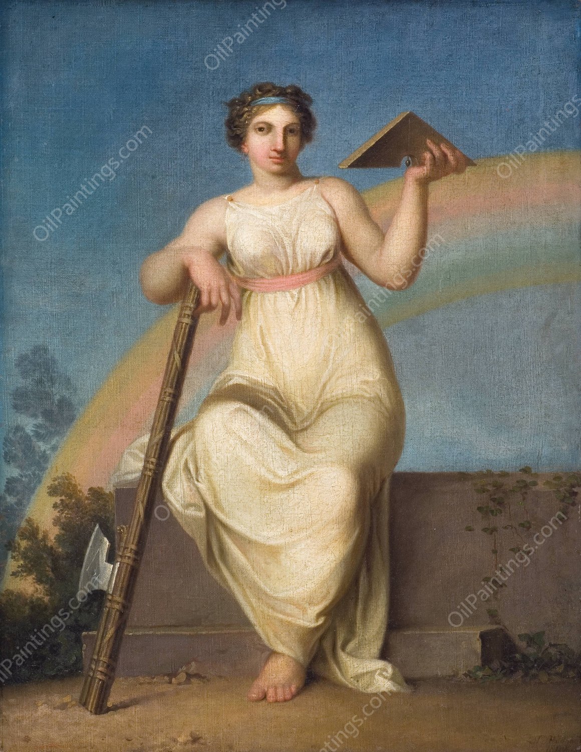 Jurisprudence. Allegorical Figure  by Nicolai Abraham Abildgaard - Hand-Painted Oil Painting Reproduction