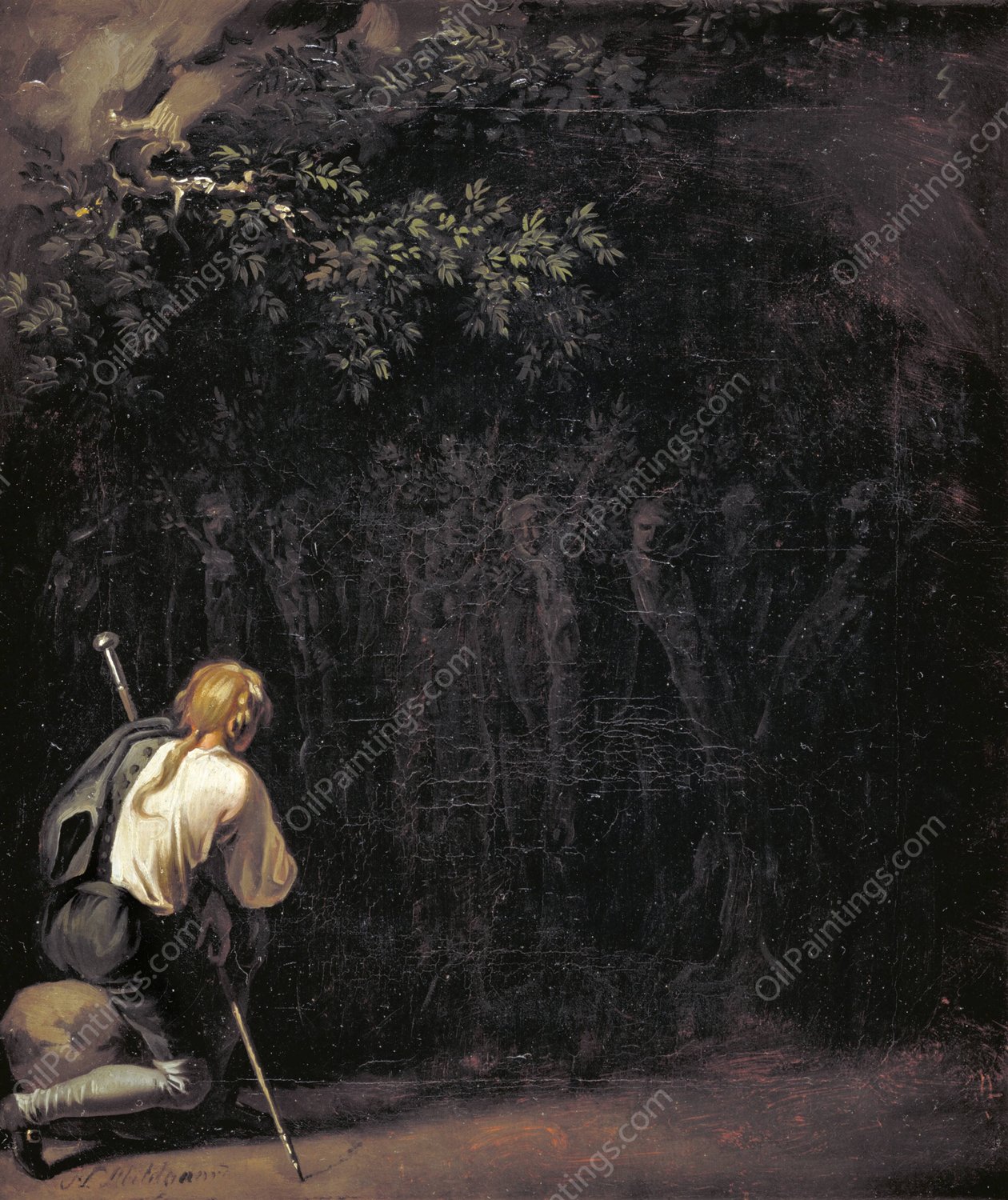 The Prayers of the Potuans at the Feast of the Unfathomable God  by Nicolai Abraham Abildgaard - Hand-Painted Oil Painting Reproduction