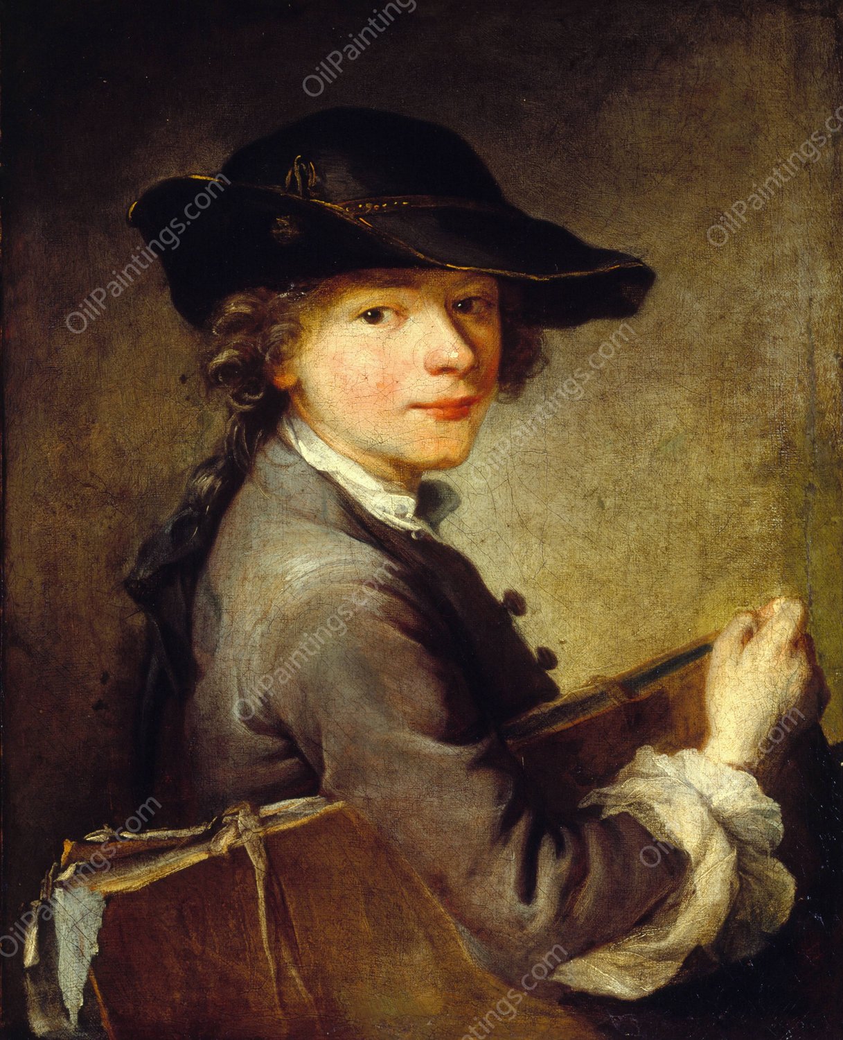 Carle Vernet  by Nicolas Bernard Lepicie - Hand-Painted Oil Painting Reproduction