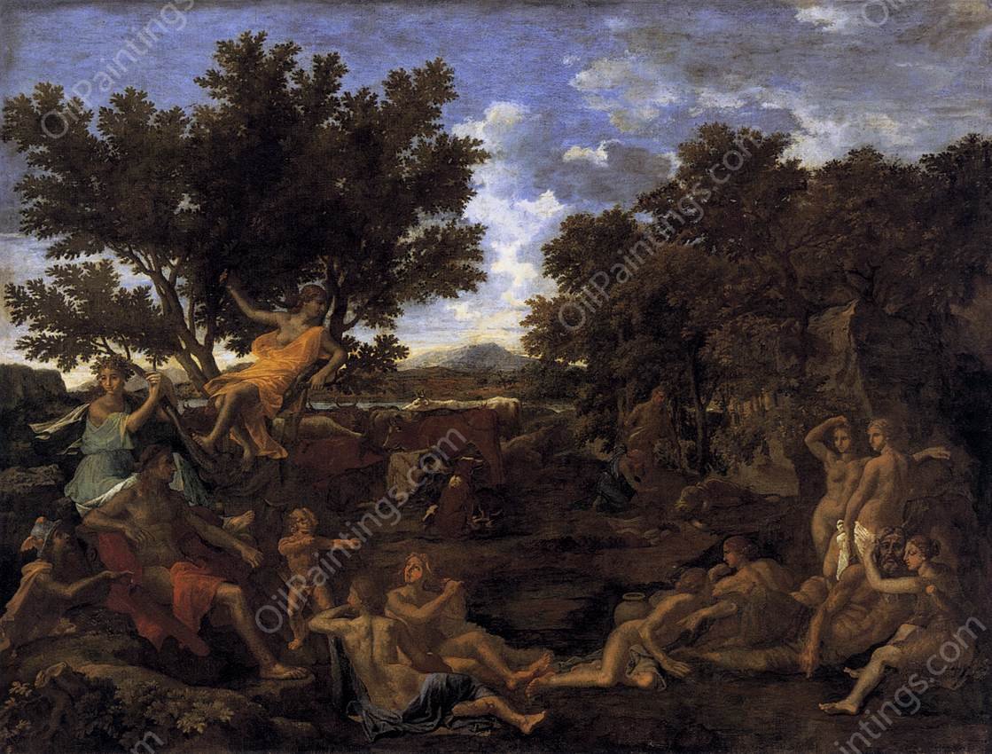 Apollo and Daphne by Nicolas Poussin - Hand-Painted Oil Painting Reproduction