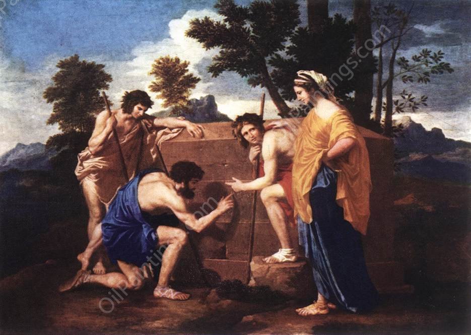 Et in Arcadia Ego' by Nicolas Poussin - Hand-Painted Oil Painting Reproduction