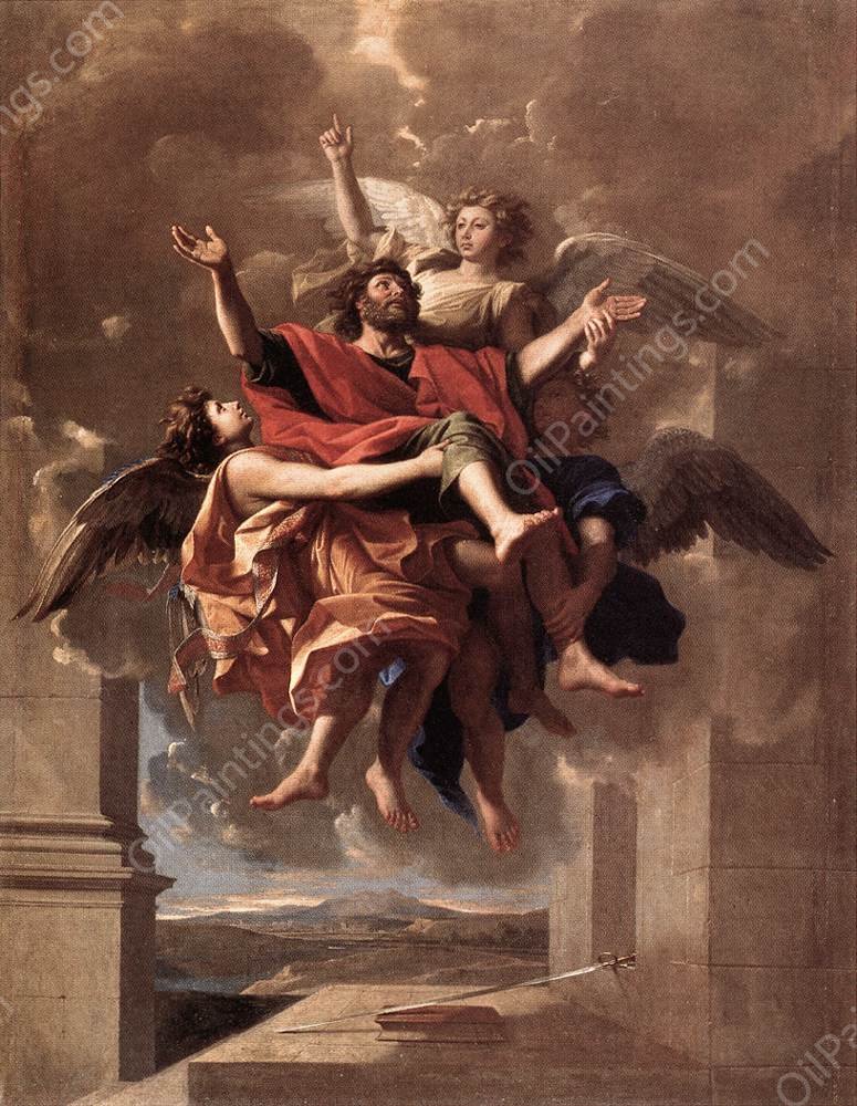 The Ecstasy of St Paul by Nicolas Poussin - Hand-Painted Oil Painting Reproduction