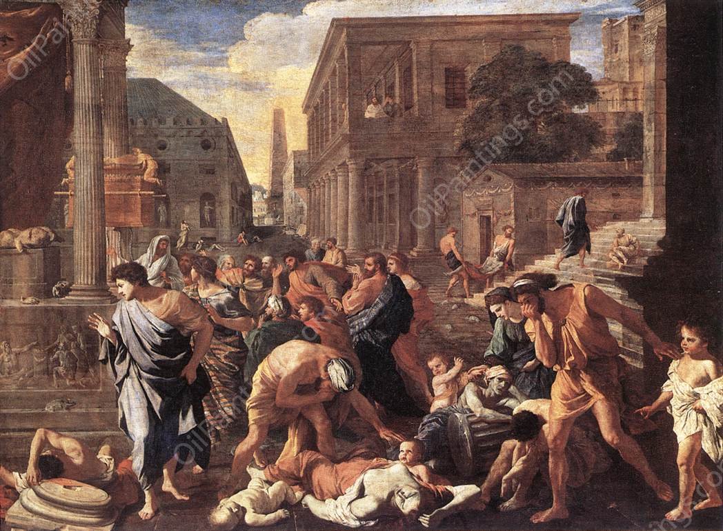 The Plague at Ashdod by Nicolas Poussin - Hand-Painted Oil Painting Reproduction