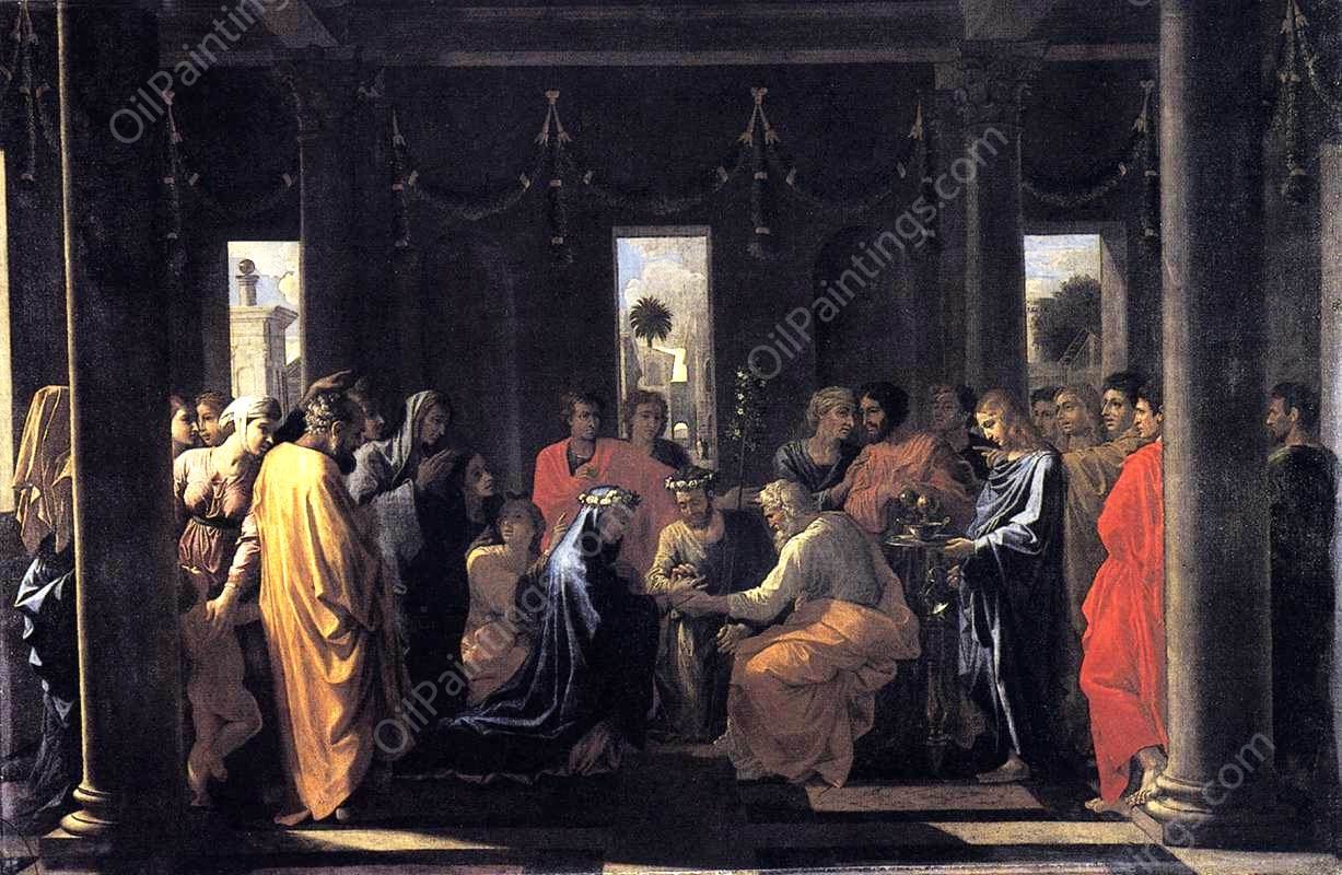 The Seven Sacraments: Marriage by Nicolas Poussin - Hand-Painted Oil Painting Reproduction