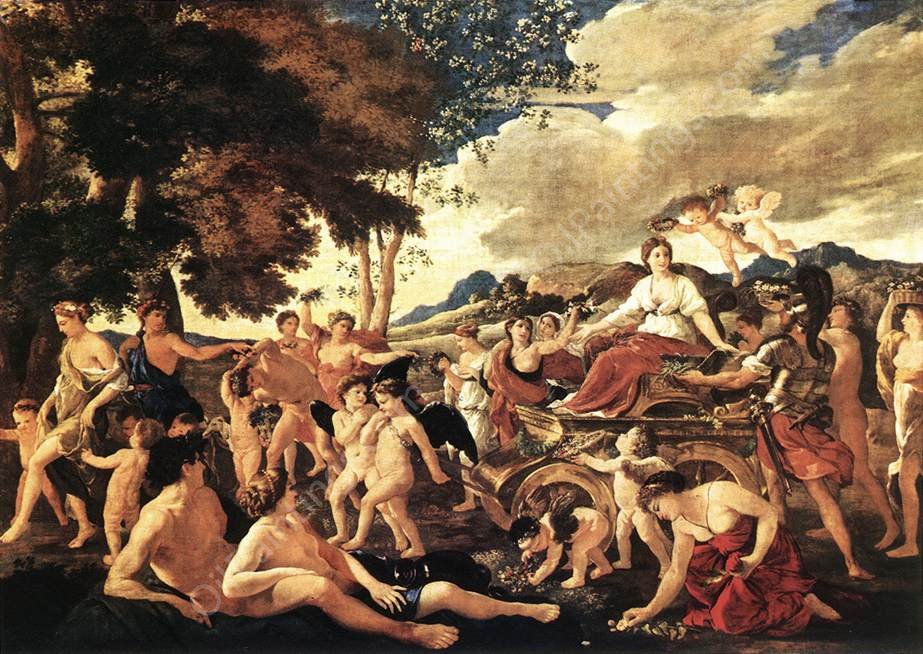The Triumph of Flora by Nicolas Poussin - Hand-Painted Oil Painting Reproduction
