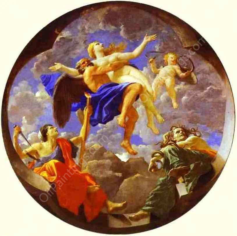 Time Revealing Truth with Envy and Discord by Nicolas Poussin - Hand-Painted Oil Painting Reproduction