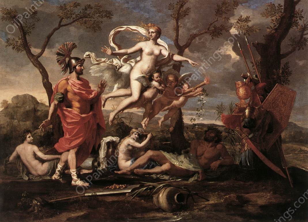 Venus Presenting Arms to Aeneas by Nicolas Poussin - Hand-Painted Oil Painting Reproduction