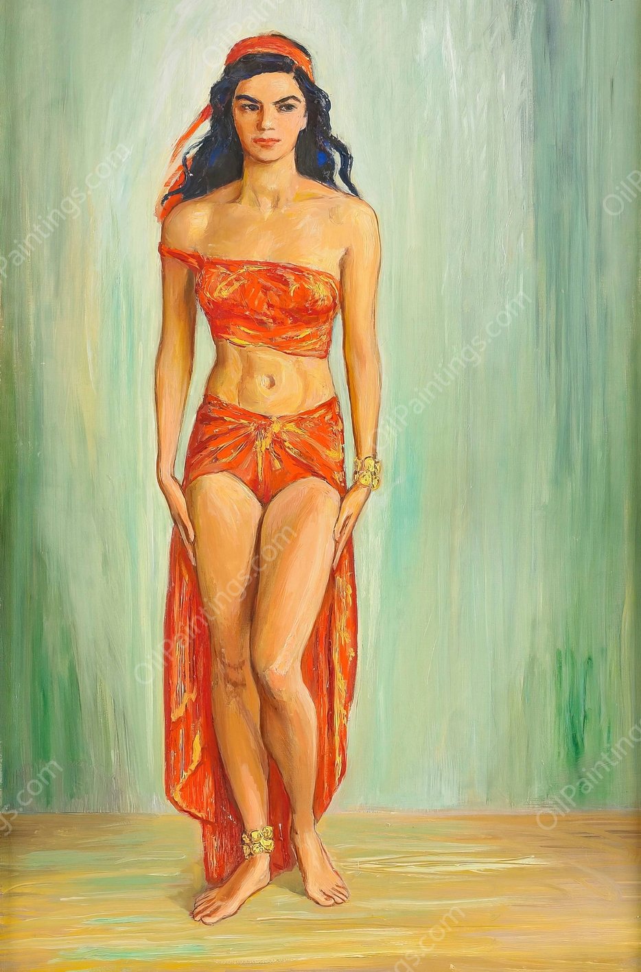 Cissi Olsson som Anitra i Peer Gynt  by Nils Dardel - Hand-Painted Oil Painting Reproduction