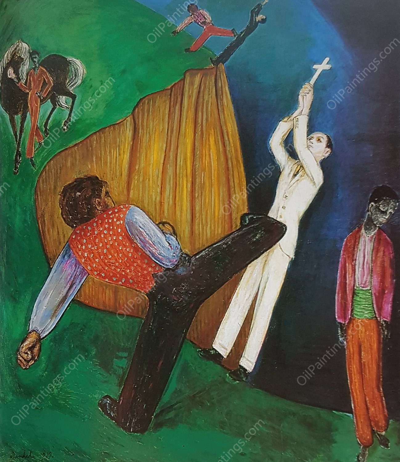 Exekution by Nils Dardel - Hand-Painted Oil Painting Reproduction