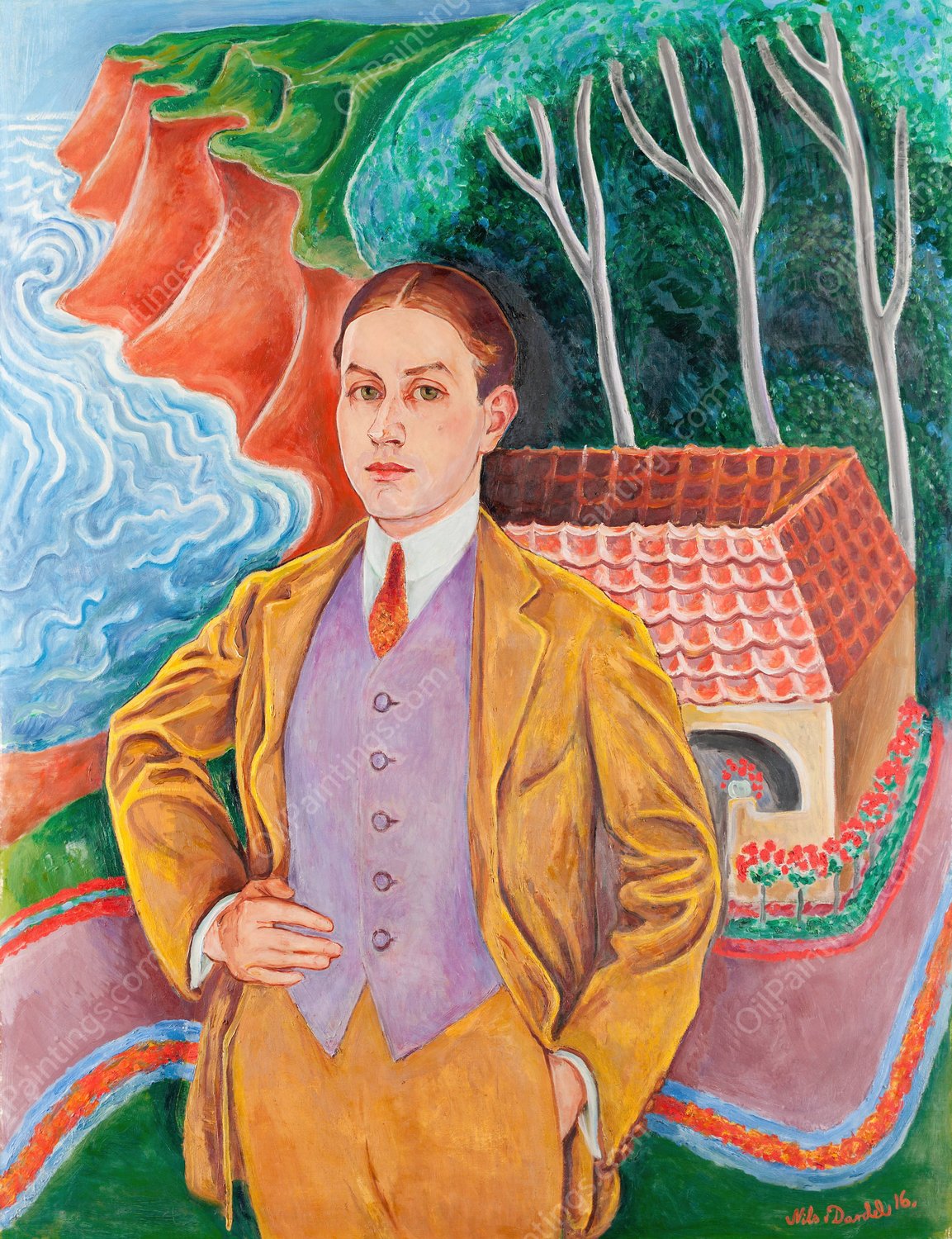 Rolf De Mare  by Nils Dardel - Hand-Painted Oil Painting Reproduction