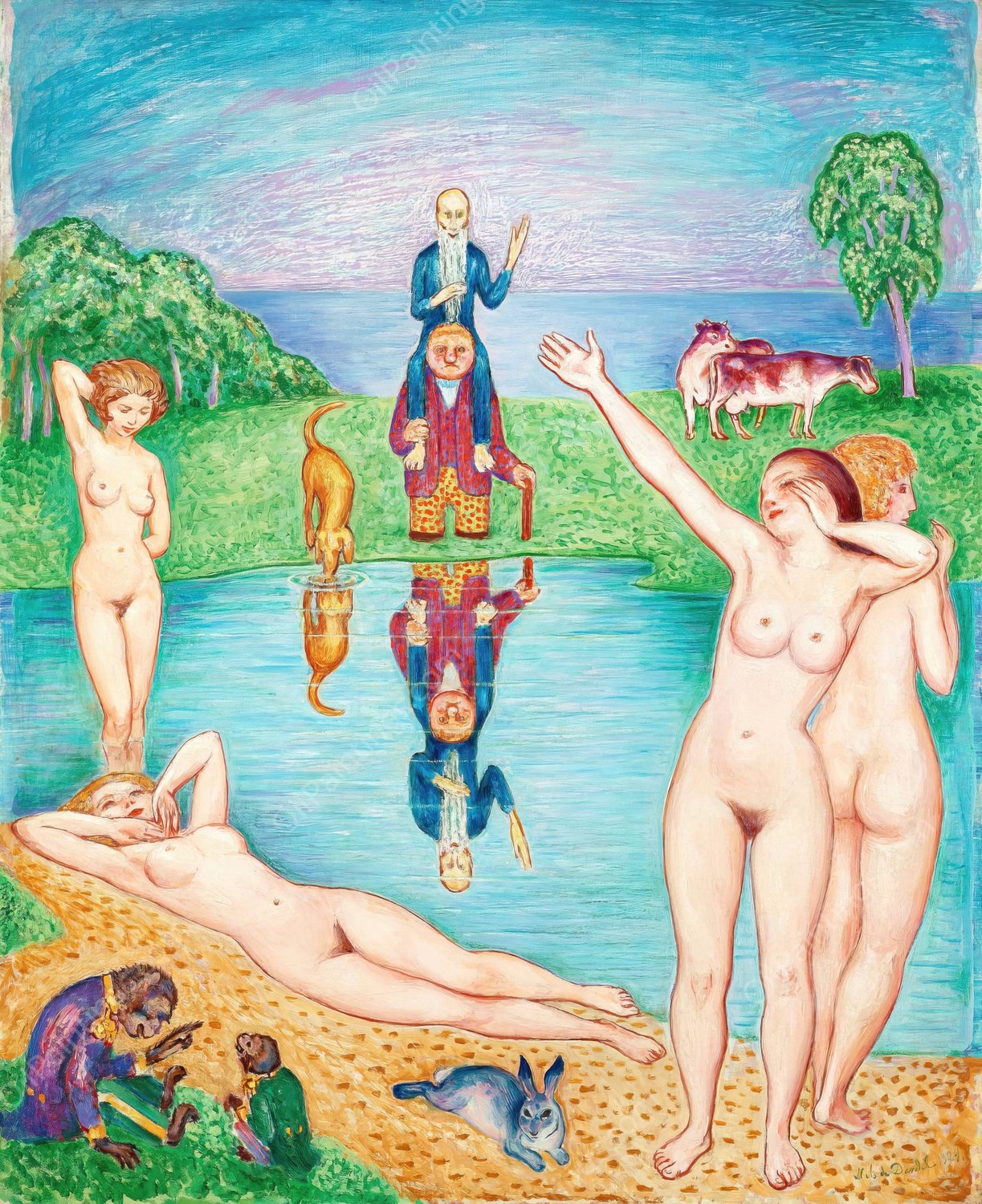 The Return to the Playgrounds of Youth  by Nils Dardel - Hand-Painted Oil Painting Reproduction