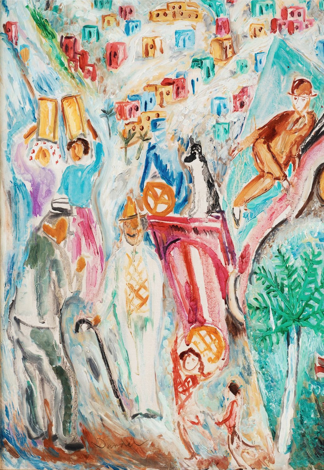 Turisten pa Teneriffa  by Nils Dardel - Hand-Painted Oil Painting Reproduction