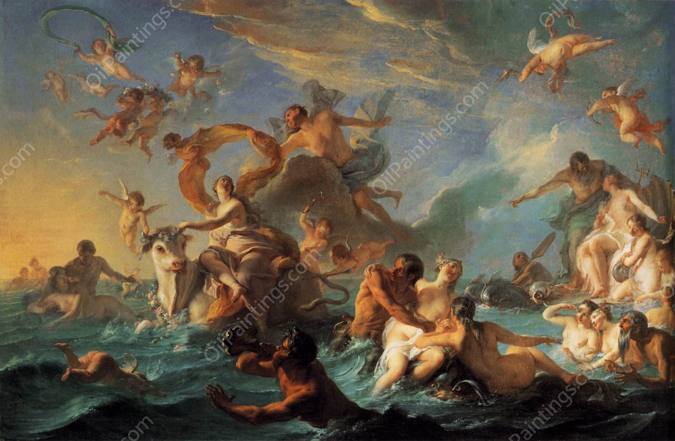 The Rape of Europa by Noel-Nicolas Coypel - Hand-Painted Oil Painting Reproduction