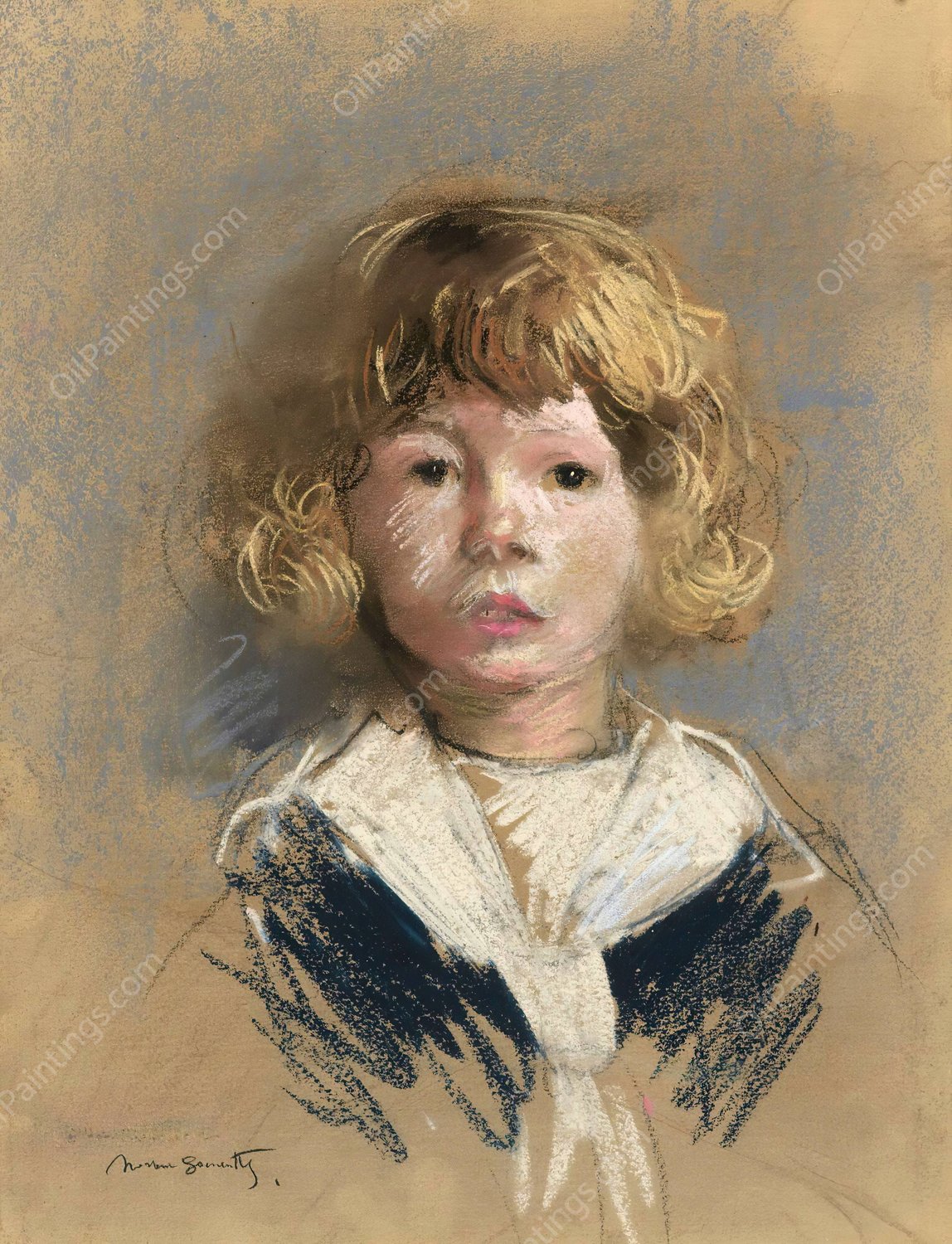 Portrait of Pierre Guerard by Norbert Goeneutte - Hand-Painted Oil Painting Reproduction