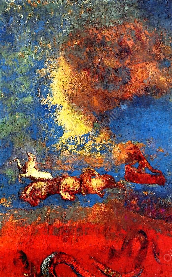 Apollo's Chariot by Odilon Redon - Hand-Painted Oil Painting Reproduction