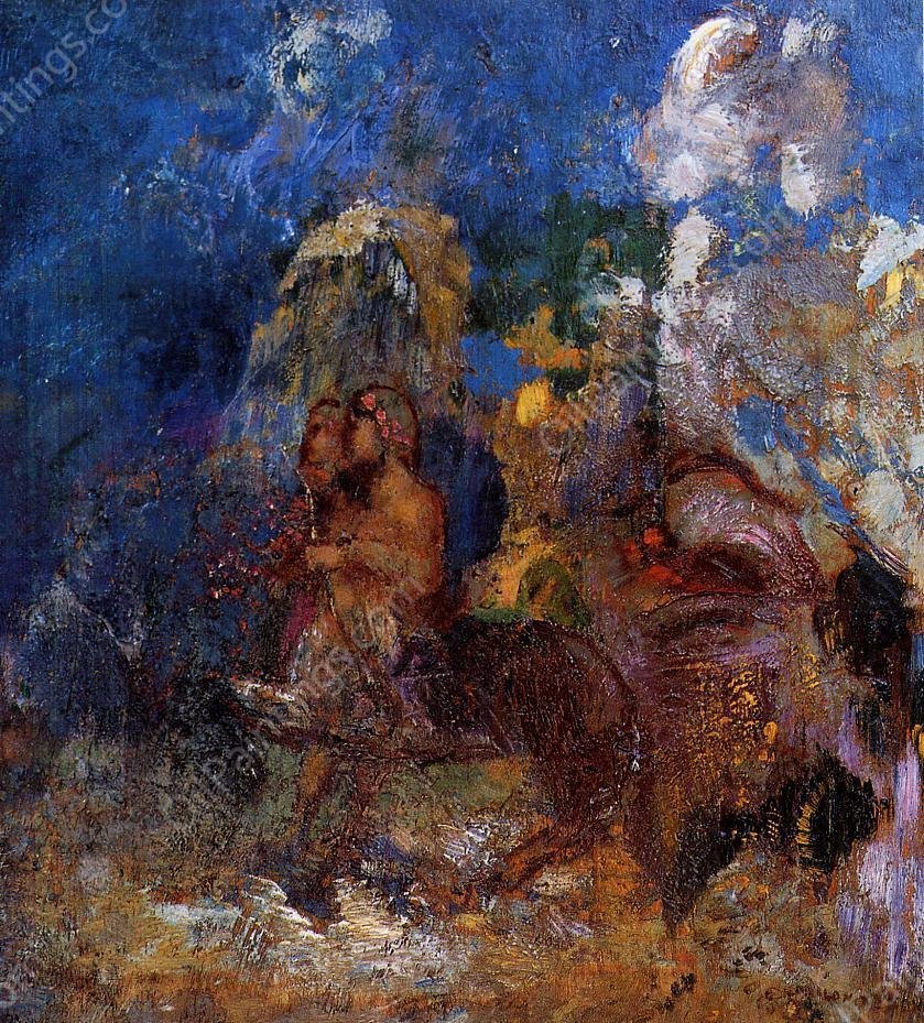 Centaurs by Odilon Redon - Hand-Painted Oil Painting Reproduction