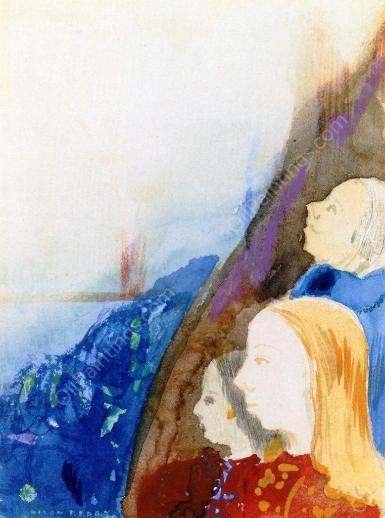 Contemplation by Odilon Redon - Hand-Painted Oil Painting Reproduction