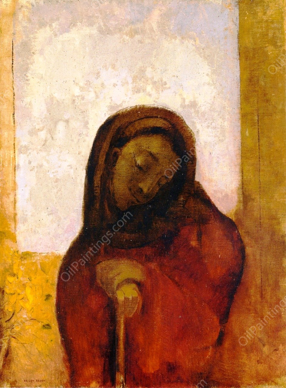 Despair, also called Suffering by Odilon Redon - Hand-Painted Oil Painting Reproduction