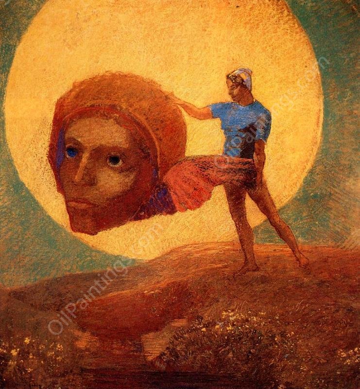 Figure by Odilon Redon - Hand-Painted Oil Painting Reproduction