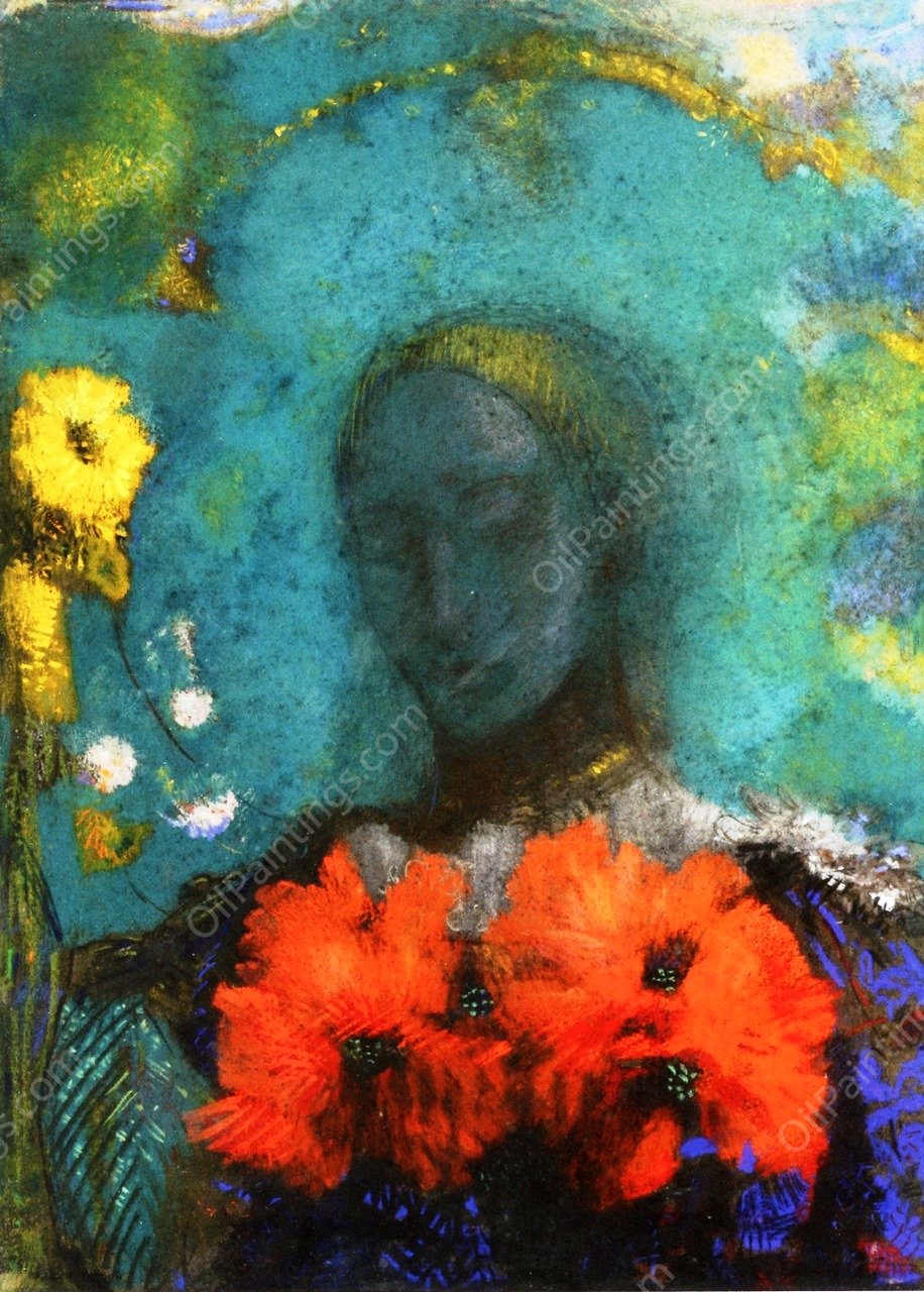 Homage to Gauguin by Odilon Redon - Hand-Painted Oil Painting Reproduction