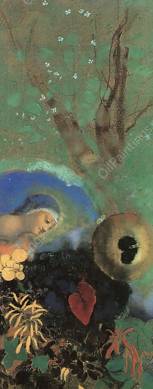 Homage to Leonardo da Vinci by Odilon Redon - Hand-Painted Oil Painting Reproduction