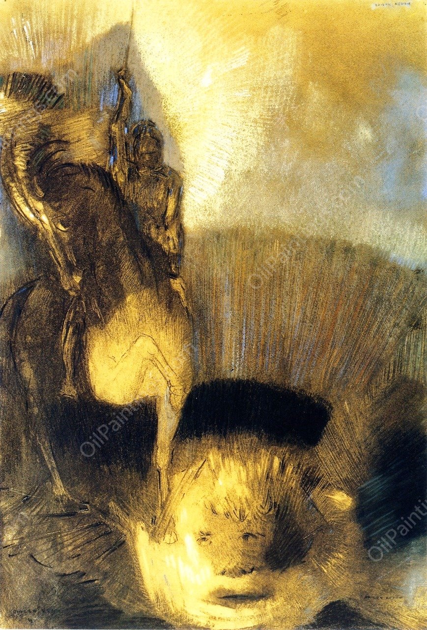 Horseman by Odilon Redon - Hand-Painted Oil Painting Reproduction