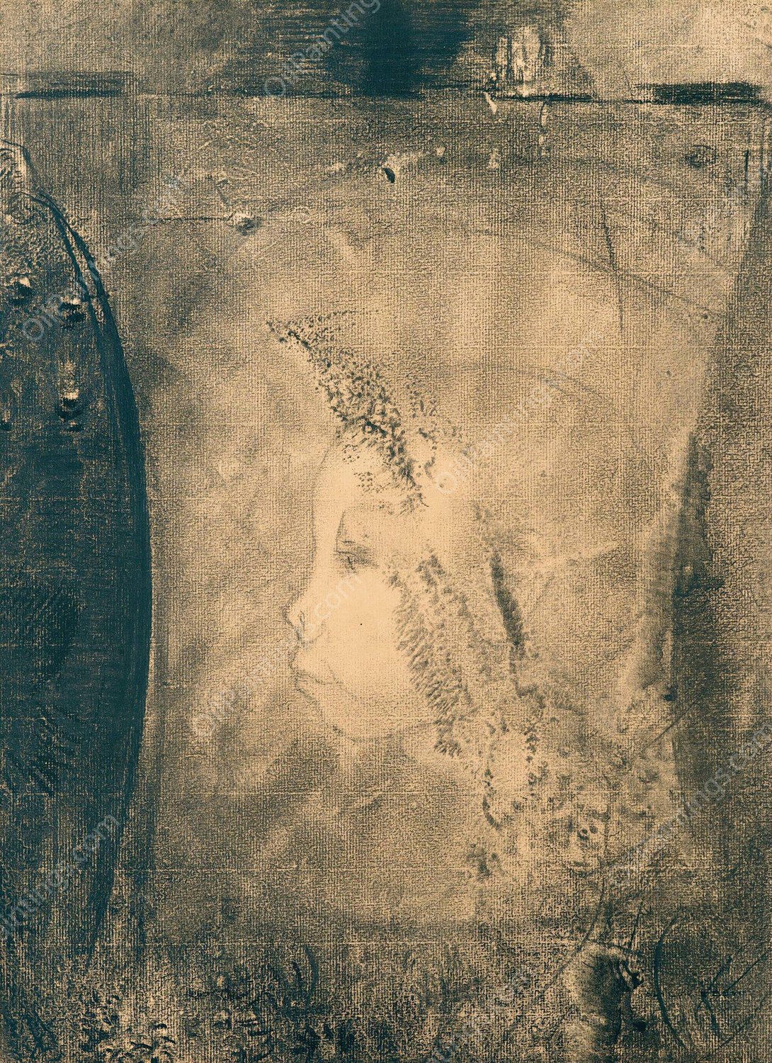 L'infante  by Odilon Redon - Hand-Painted Oil Painting Reproduction