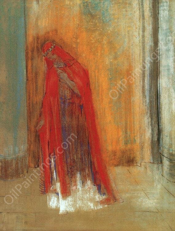 Oriental Woman by Odilon Redon - Hand-Painted Oil Painting Reproduction