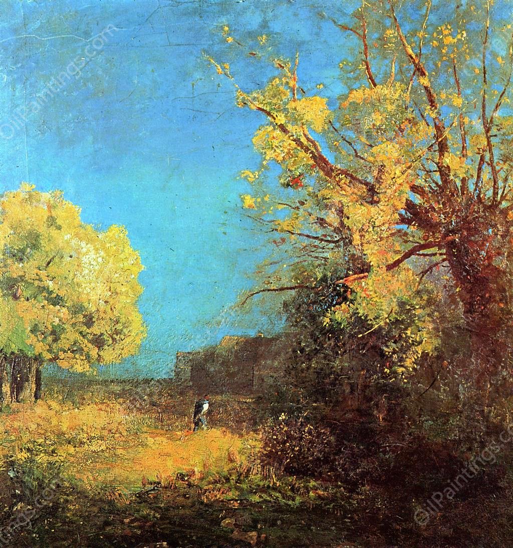 Peyrelebade Landscape by Odilon Redon - Hand-Painted Oil Painting Reproduction