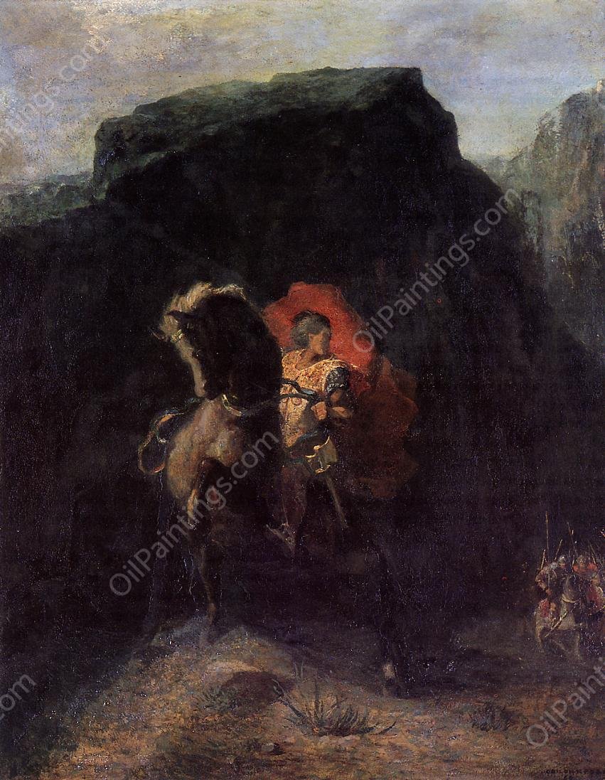 Roland at Roncevaux by Odilon Redon - Hand-Painted Oil Painting Reproduction