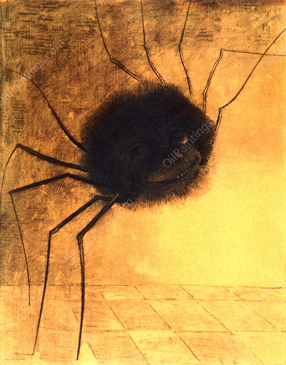 Spider II by Odilon Redon - Hand-Painted Oil Painting Reproduction