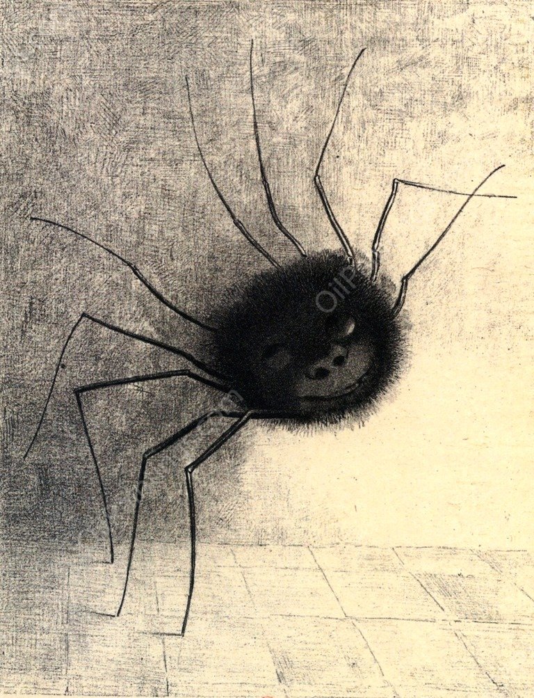 Spider by Odilon Redon - Hand-Painted Oil Painting Reproduction