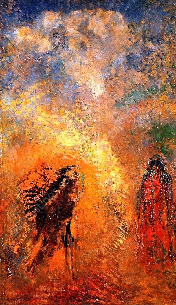 The Apparition by Odilon Redon - Hand-Painted Oil Painting Reproduction