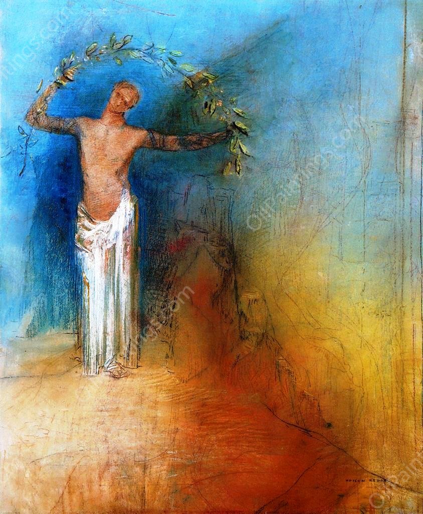 The Crown by Odilon Redon - Hand-Painted Oil Painting Reproduction