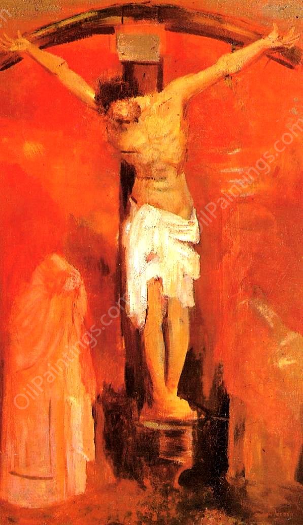 The Crucifixion by Odilon Redon - Hand-Painted Oil Painting Reproduction