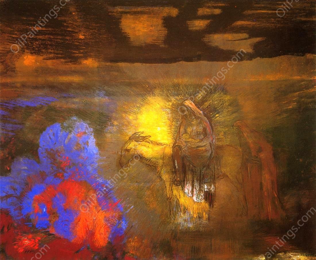 The Flight into Egypt by Odilon Redon - Hand-Painted Oil Painting Reproduction