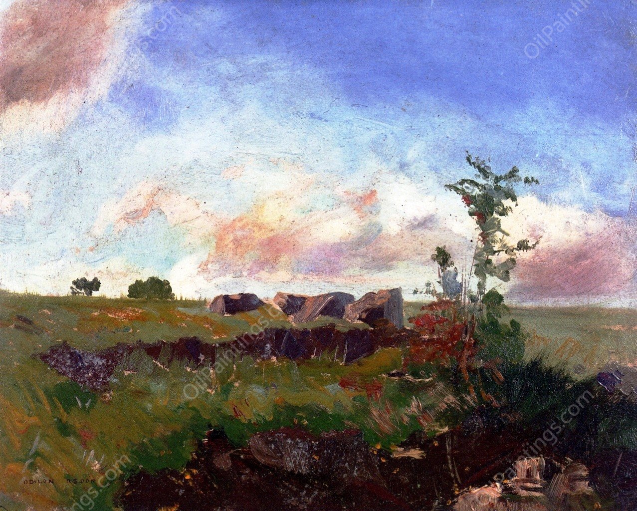 The Moors by Odilon Redon - Hand-Painted Oil Painting Reproduction