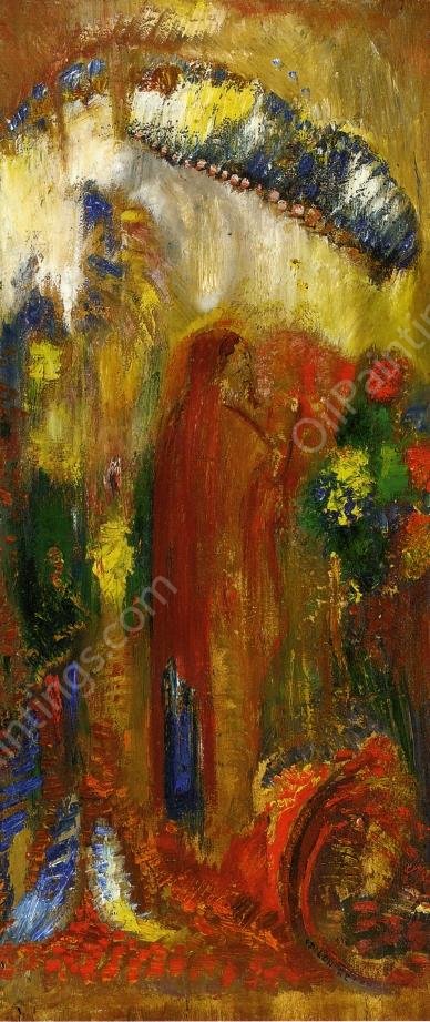 The Sermon by Odilon Redon - Hand-Painted Oil Painting Reproduction