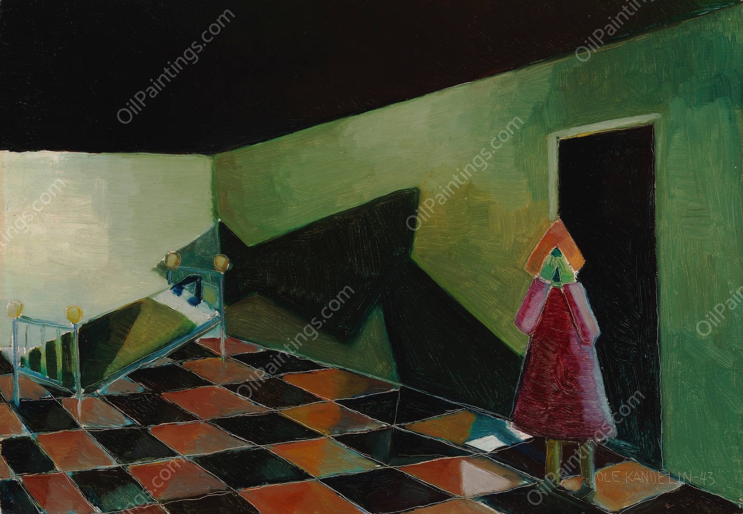 Orphan  by Ole Kandelin - Hand-Painted Oil Painting Reproduction