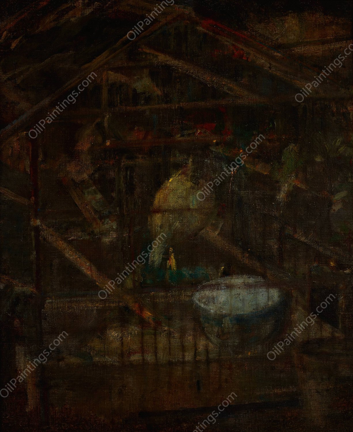 Birdcage  by Olga Boznanska - Hand-Painted Oil Painting Reproduction