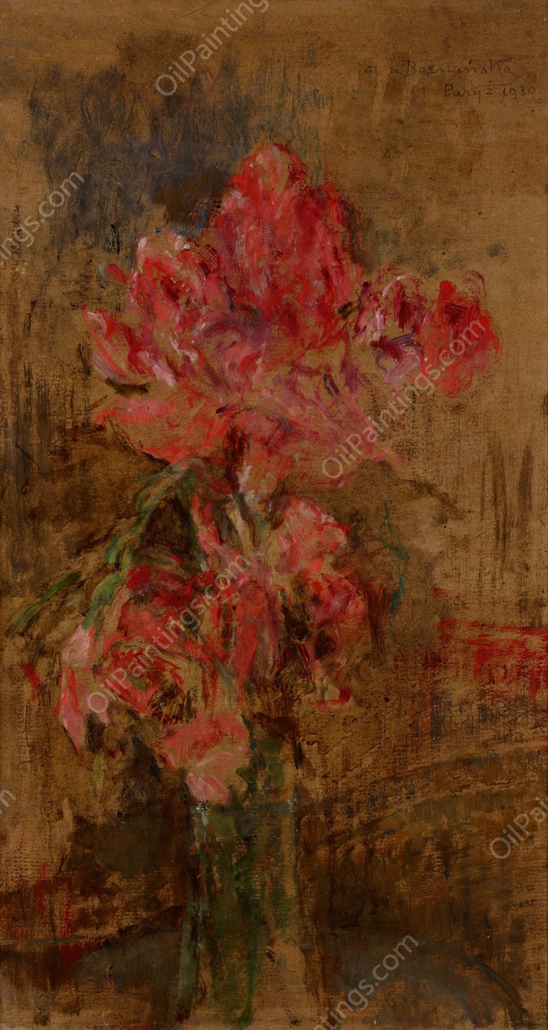 Gladioli  by Olga Boznanska - Hand-Painted Oil Painting Reproduction