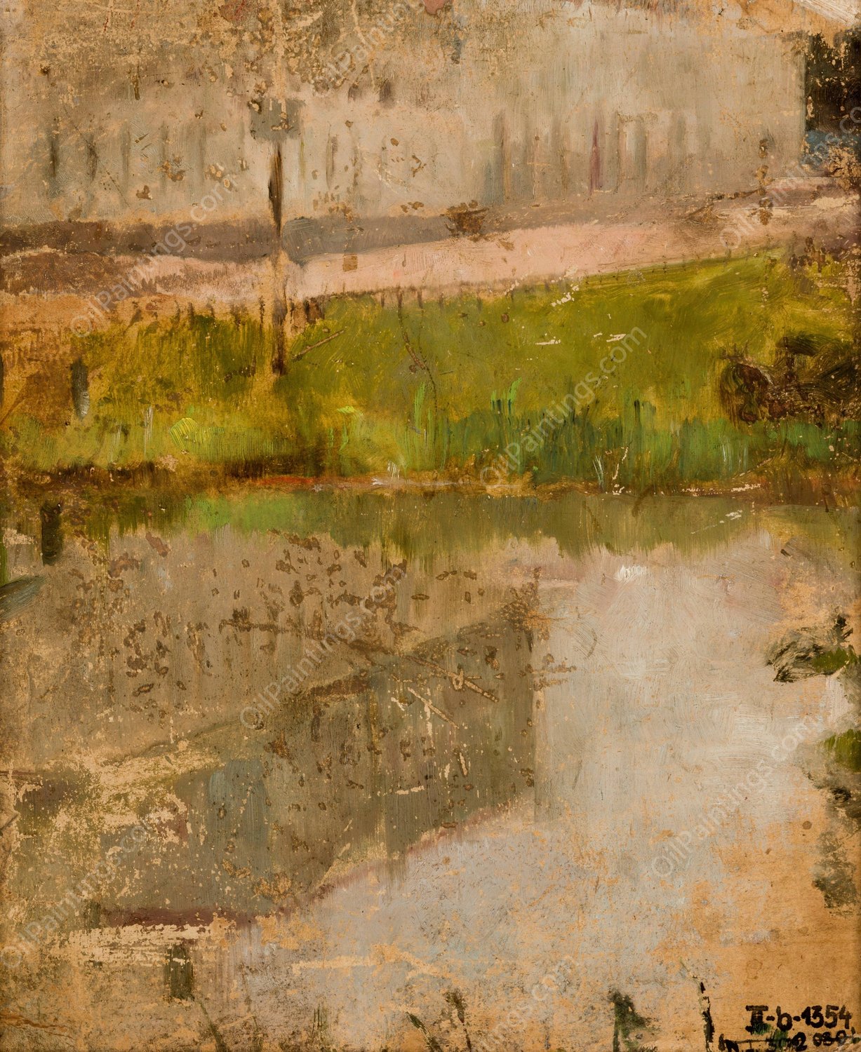 Landscape Motif  by Olga Boznanska - Hand-Painted Oil Painting Reproduction