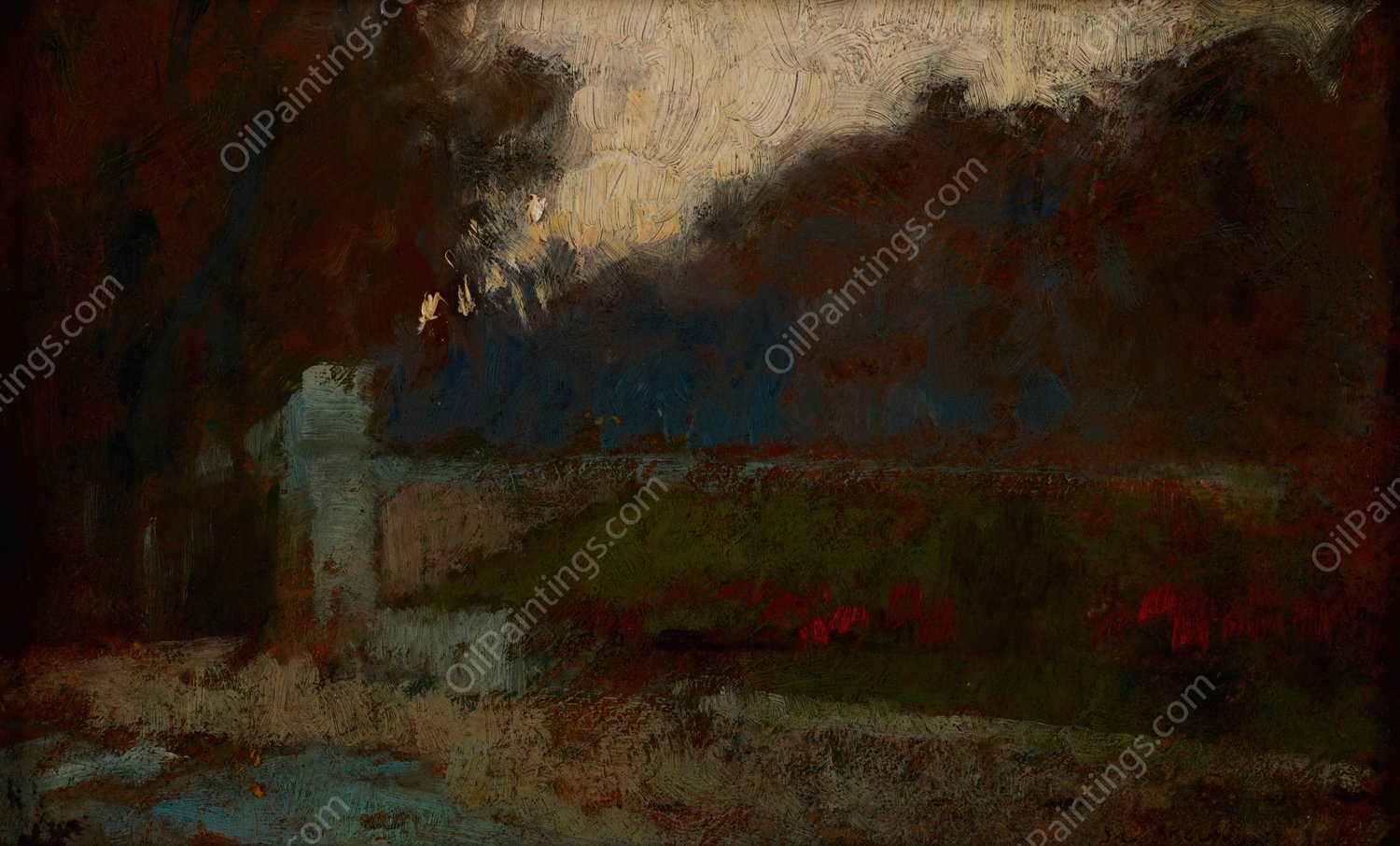 Landscape  by Olga Boznanska - Hand-Painted Oil Painting Reproduction